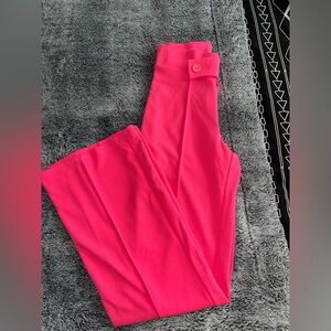 Elegant Pink Wide-Leg Women's Pants